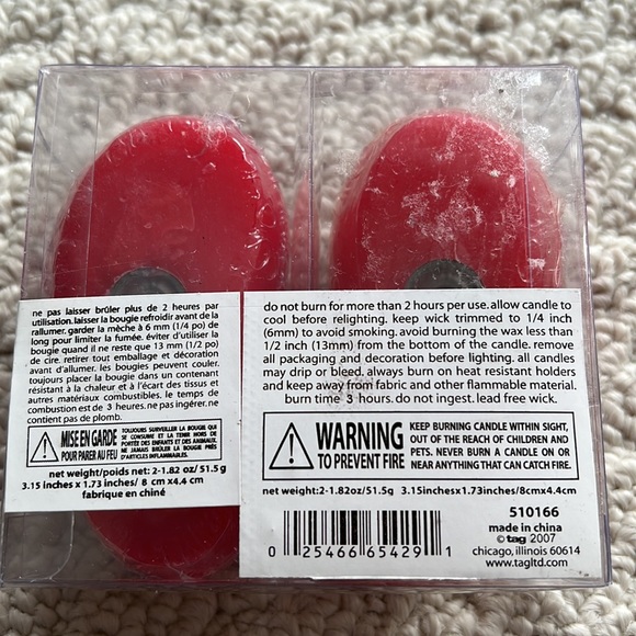 Sandal shaped set of 2 floating candles, never used - Picture 3 of 3